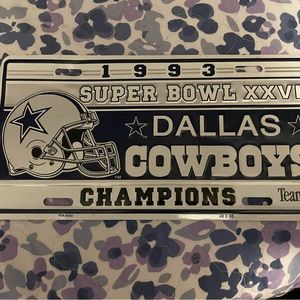 Dallas Cowboys 1993 Super Bowl Champs License Plate